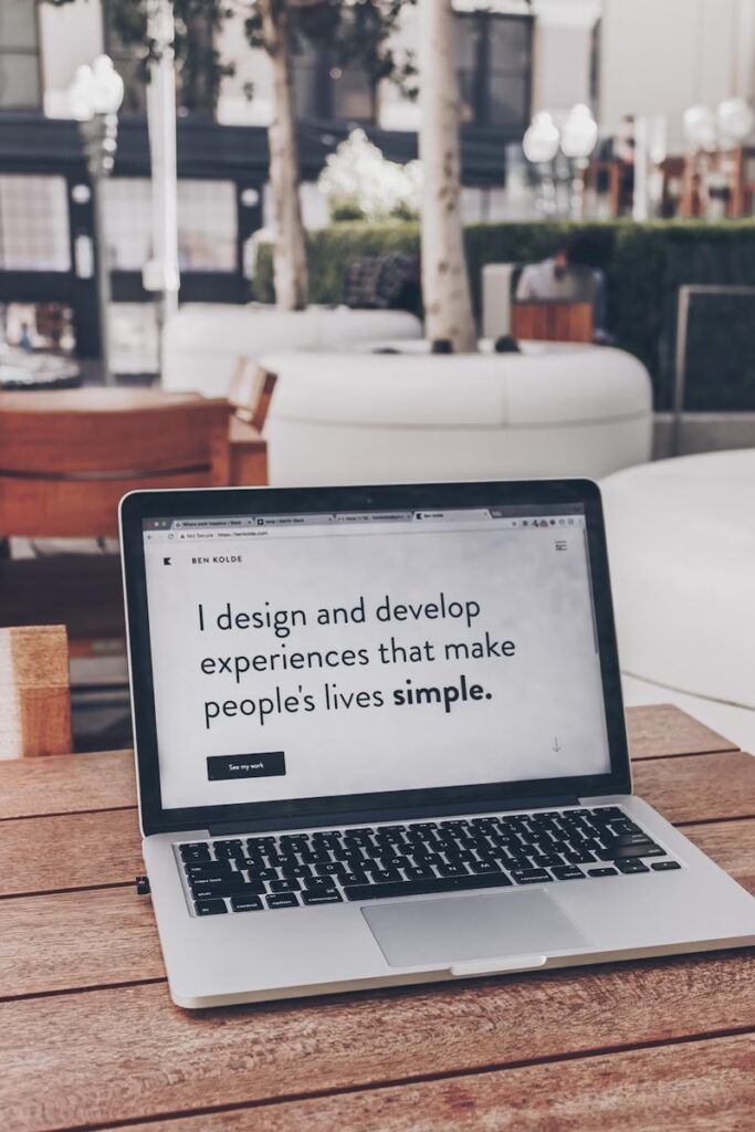 white and black laptop